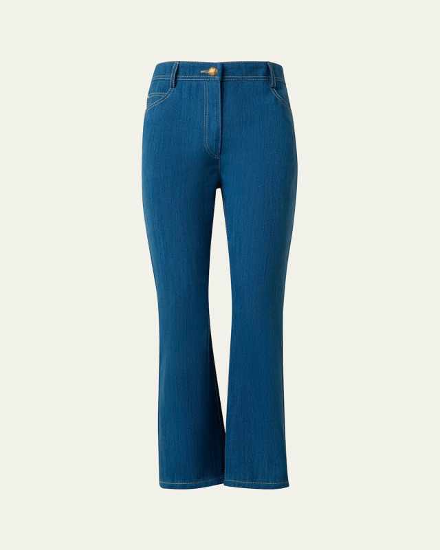 Cali Flared Denim Cropped Pants